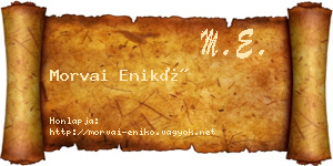 Morvai Enikő névjegykártya