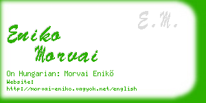 eniko morvai business card